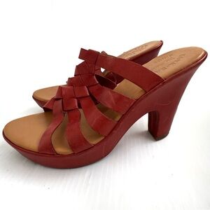 Kork-ease red strappy Women's Heels size 9